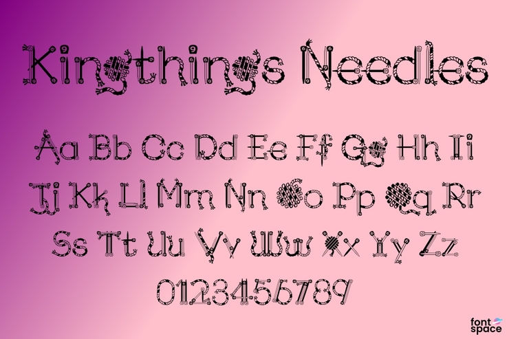 Kingthings Needles字体 1