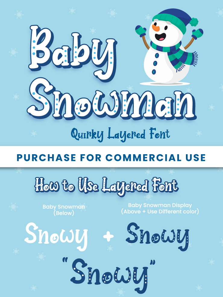 Baby Snowman Display字体 1