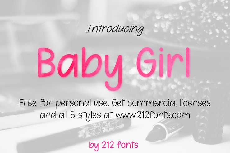 212 Baby Girl Light字体 3