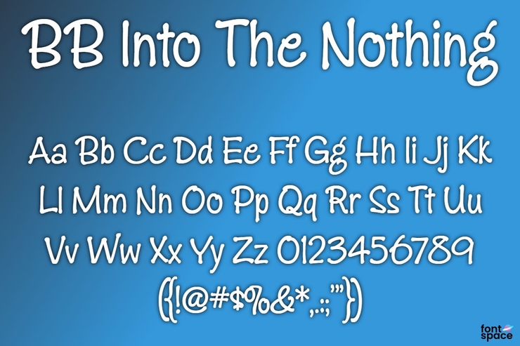 BB Into The Nothing字体 1