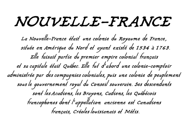 CF Nouvelle France字体 1