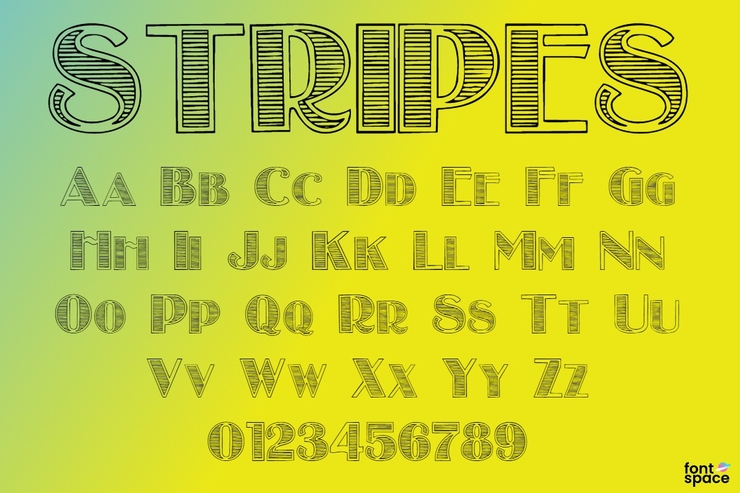 Stripes Caps字体 1