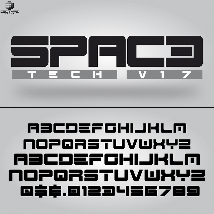 Spac3 tech字体 8