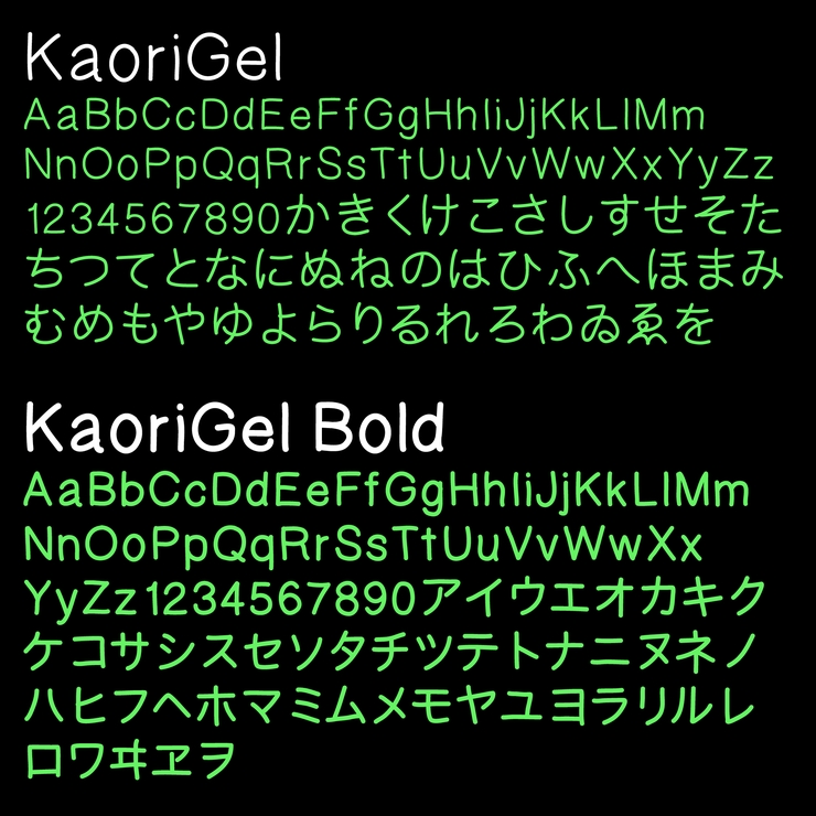 Kaori Gel字体 1