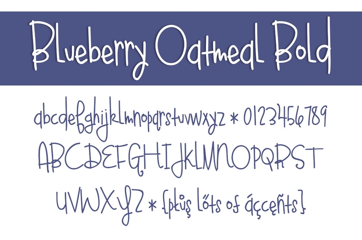 Blueberry Oatmeal字体 1
