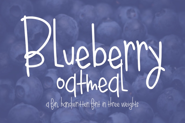 Blueberry Oatmeal字体 3