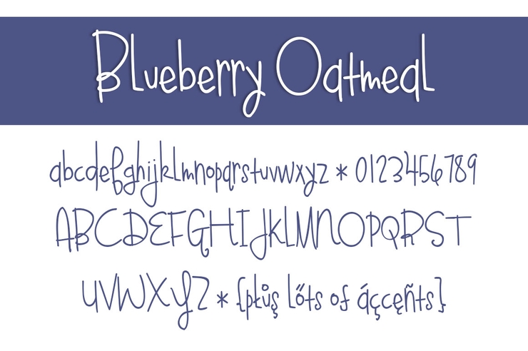 Blueberry Oatmeal字体 5