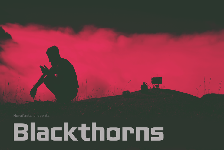 Blackthorns字体 4