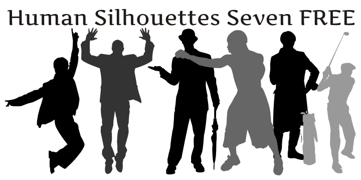 Human Silhouettes Seven字体 1