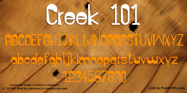 Creek 101字体 1