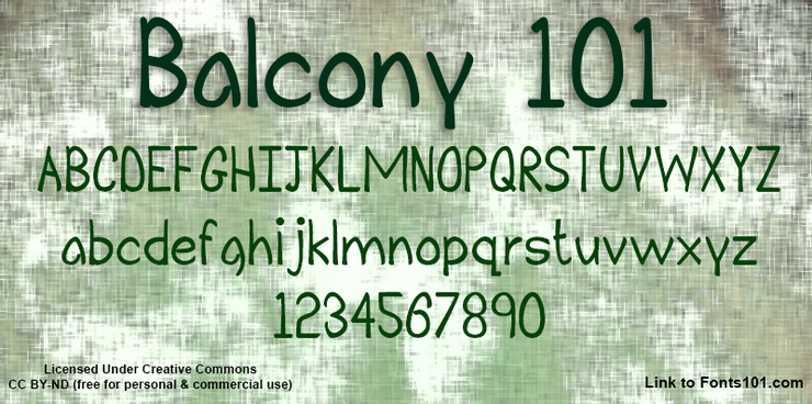 Balcony 101字体 1