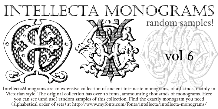 Intellecta Monograms Random Six字体 1