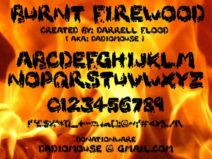 Burnt Firewood字体 1