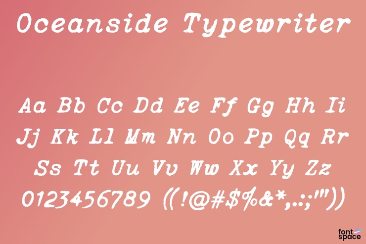 OCEANSIDE TYPEWRITER字体 2