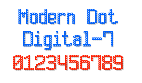 Modern Dot Digital-7字体 1