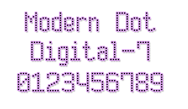Modern Dot Digital-7字体 2