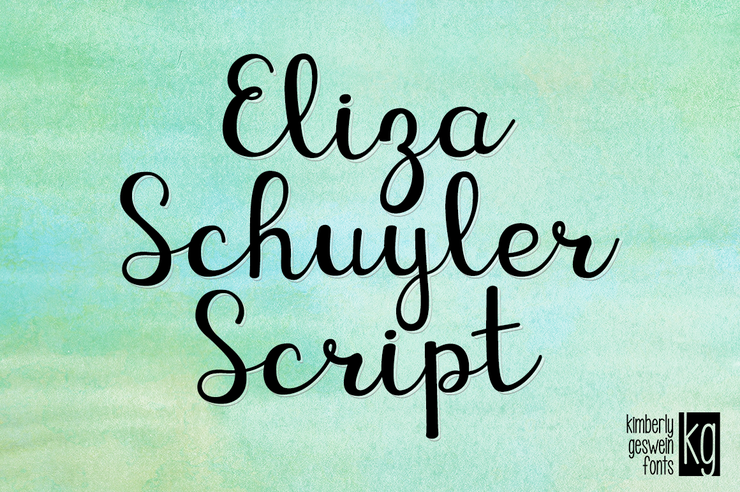 KG Eliza Schuyler Script字体 2