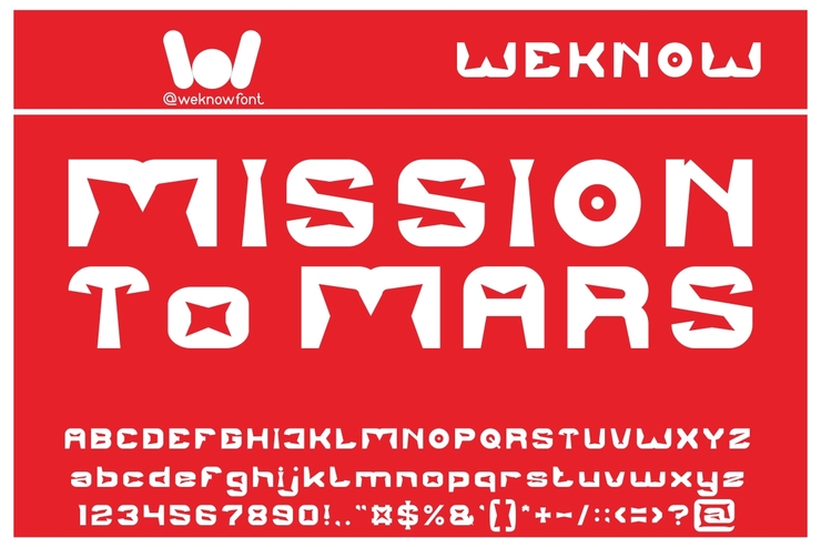 MISSION TO MARS字体 1