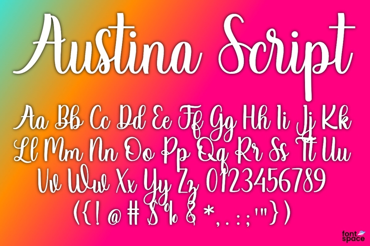 Austina Script字体 1