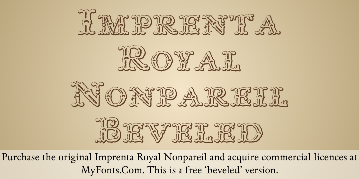 Imprenta Royal Nonpareil字体 2