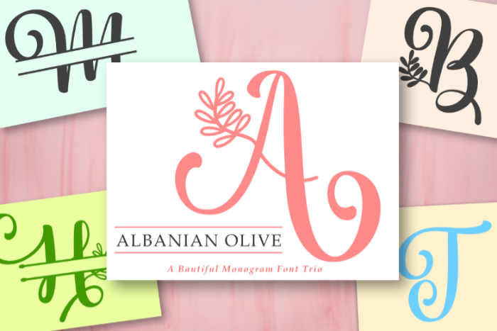 Albanian Olive Monogram 1字体 1