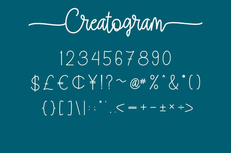 Creatogram字体 8