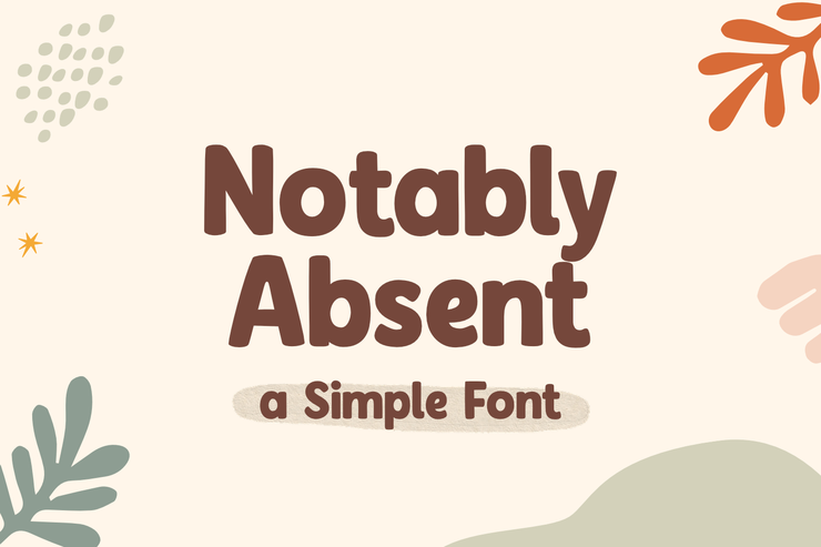 Notably Absent字体 1