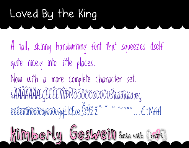 Loved by the King字体 1