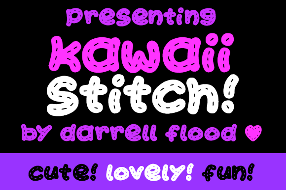 Kawaii Stitch字体 3