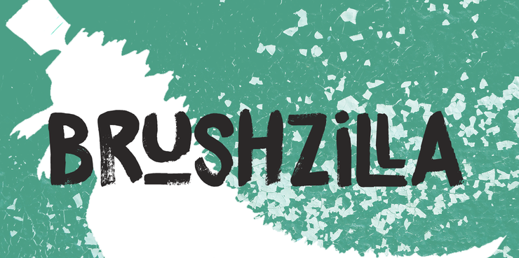 DK Brushzilla字体 1