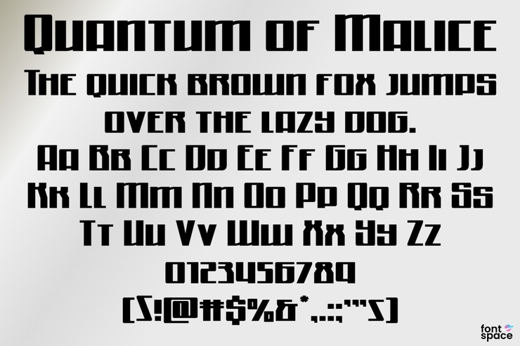 Quantum of Malice字体 2