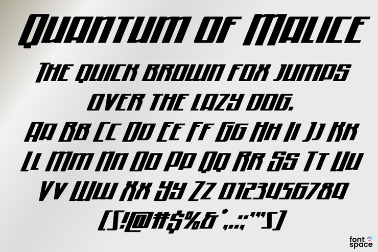 Quantum of Malice字体 4