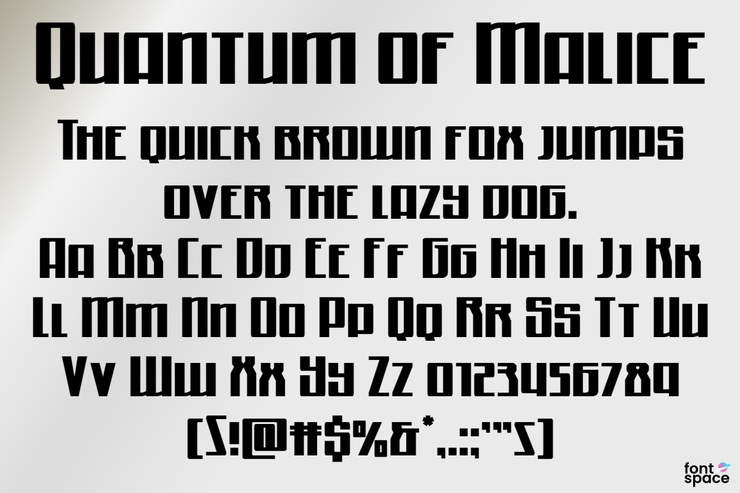 Quantum of Malice字体 6