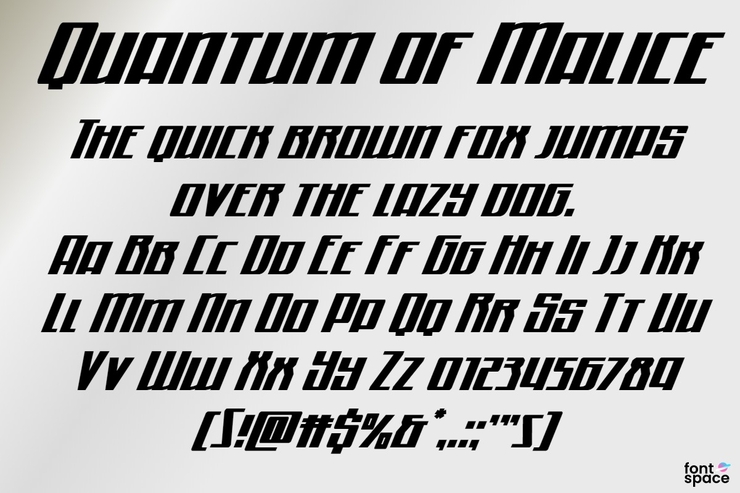 Quantum of Malice字体 7