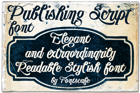 Publishing Script字体 3