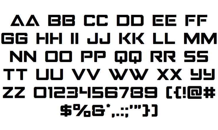 Strike Fighter字体 1