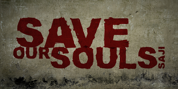 SAVE OUR SOULS saji字体 1