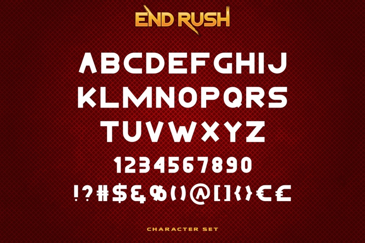 End Rush字体 2