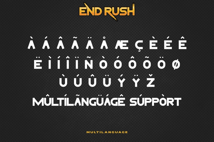 End Rush字体 6