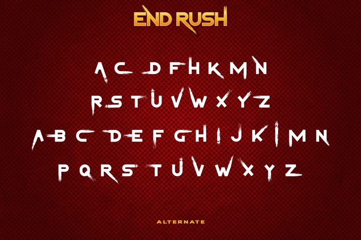 End Rush字体 7