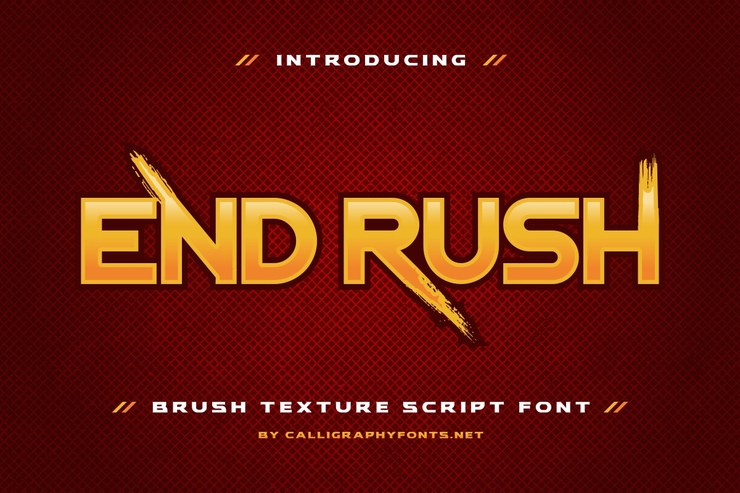End Rush字体 8