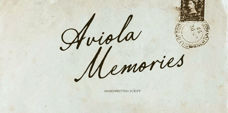 Aviola Memories字体 2