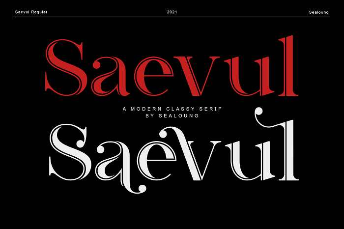 Saevul字体 1