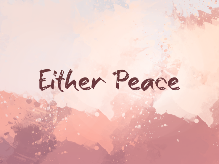 e Either Peace字体 1