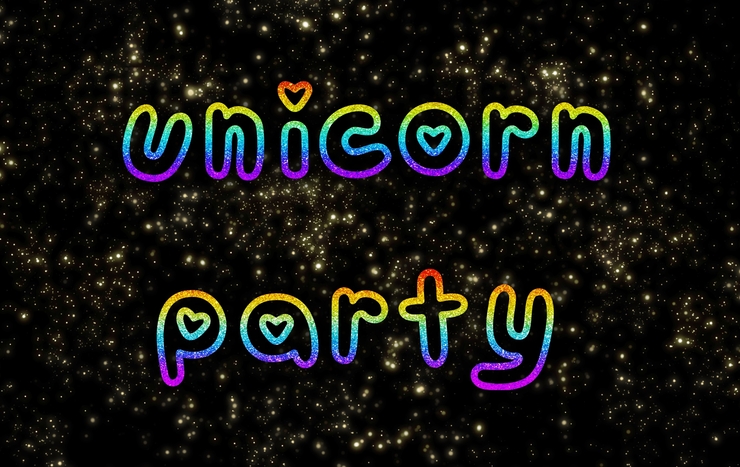unicorn party字体 3