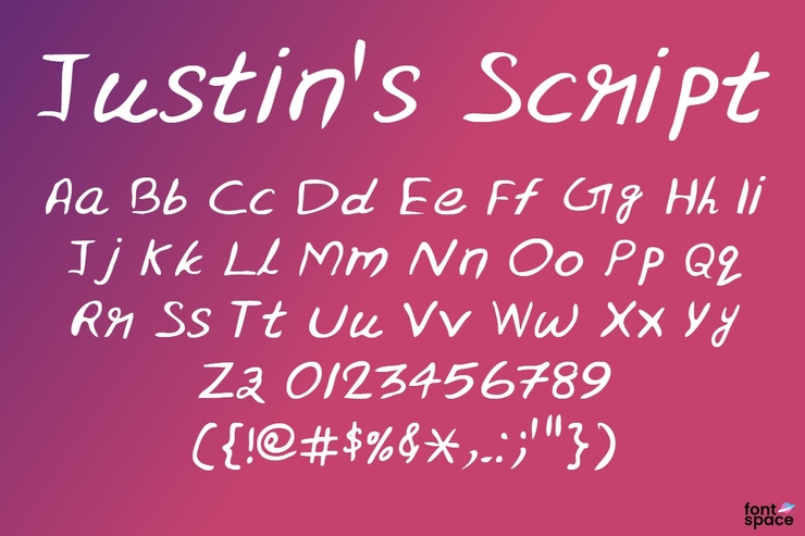 Justin's Script字体 1