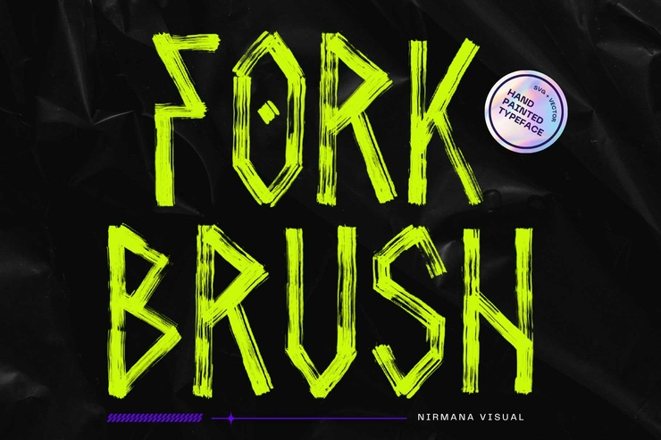 Fork Brush Vector字体 4