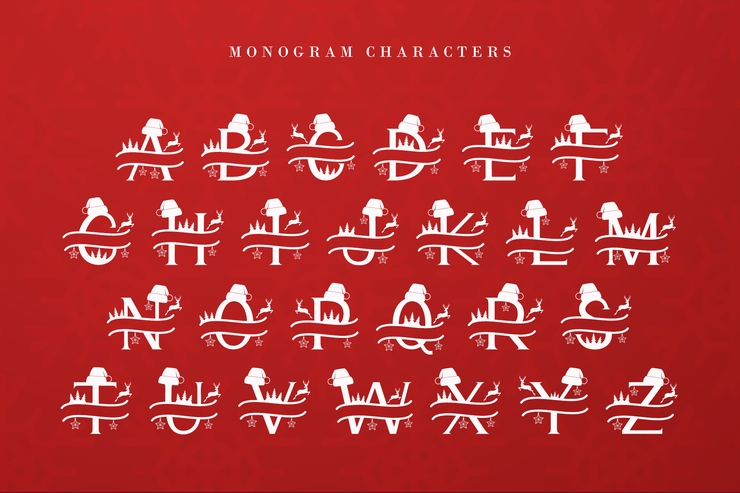Cute Christmas Monogram字体 9