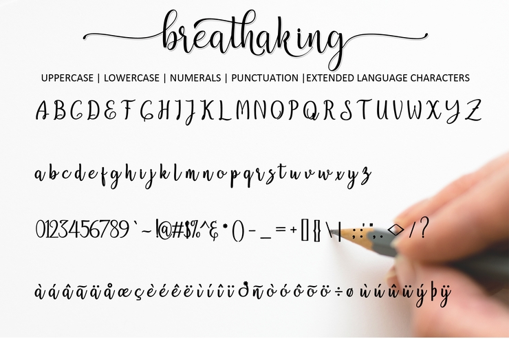 Breathaking字体 3