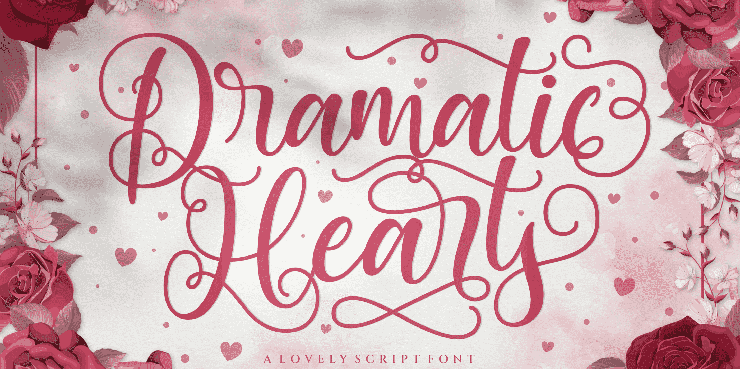 Dramatic Hearts字体 3